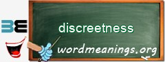 WordMeaning blackboard for discreetness